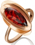 Кольцо с янтарем из красного золота (арт. 2210233)