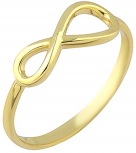 Кольцо Бесконечность из жёлтого золота (арт. 2250440)