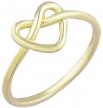 Кольцо Сердце из жёлтого золота (арт. 2250442)