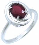 Кольцо с рубинами из серебра (арт. 2393626)
