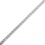 Цепочка плетения "Двойной ромб" из серебра (арт. 2420698)