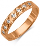 Кольцо с 7 бриллиантами из красного золота (арт. 2441936)