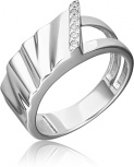 Кольцо с фианитами из серебра (арт. 2446306)