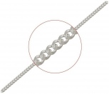 Цепочка плетения "Панцирное" из серебра (арт. 2450623)