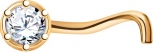 Пирсинг с 1 фианитом из красного золота (арт. 2472074)