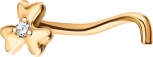 Пирсинг с 1 фианитом из красного золота (арт. 2472081)