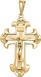 Крестик из комбинированного золота (арт. 2472172)