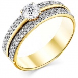 Кольцо с 93 бриллиантами из жёлтого золота (арт. 2502067)