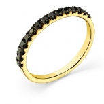 Кольцо с 15 бриллиантами из жёлтого золота (арт. 2503020)