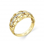 Кольцо с 12 бриллиантами из жёлтого золота (арт. 2503973)