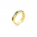 Кольцо с турмалинами и бриллиантами из жёлтого золота (арт. 2504186)
