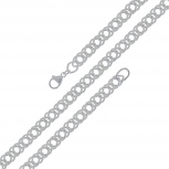 Цепочка плетения "Двойной ромб" из серебра (арт. 2550255)