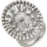 Кольцо с бриллиантами из белого золота 750 пробы (арт. 324630)
