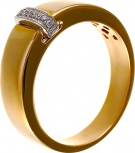 Кольцо с бриллиантами из желтого золота (арт. 732398)