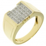 Кольцо с бриллиантами из желтого золота (арт. 737101)