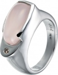 Кольцо с бриллиантом, кварцем из серебра (арт. 738959)
