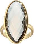 Кольцо с ювелирным стеклом из серебра с позолотой (арт. 739243)