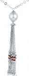 Колье Кисточка с жемчугом, кварцем, авантюрином из серебра (арт. 740079)