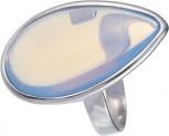 Кольцо с ювелирным стеклом из серебра (арт. 740911)