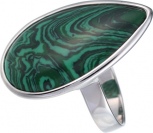 Кольцо с ювелирным стеклом из серебра (арт. 740920)