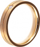 Кольцо с бриллиантом из желтого золота (арт. 741220)
