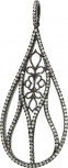 Подвеска с фианитами из серебра (арт. 744283)