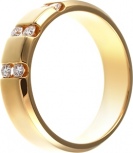 Кольцо с 6 бриллиантами из жёлтого золота (арт. 744717)