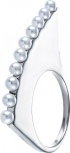 Кольцо с жемчугом из серебра (арт. 748701)