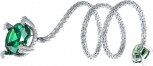 Кольцо с стеклом и фианитами из серебра (арт. 748968)
