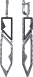 Серьги с фианитами из серебра (арт. 749355)