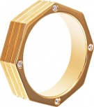 Кольцо с 8 бриллиантами из жёлтого золота (арт. 749693)
