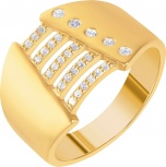 Кольцо с 28 бриллиантами из жёлтого золота (арт. 757285)