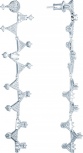 Серьги с фианитами из серебра (арт. 759311)