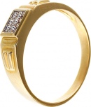 Кольцо с 12 бриллиантами из жёлтого золота (арт. 760315)