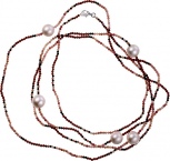 Колье с россыпью цветных камней из серебра (арт. 761814)