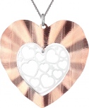 Колье Сердце из серебра с позолотой (арт. 762037)