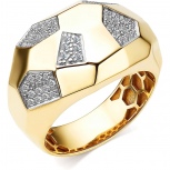 Кольцо с 55 бриллиантами из жёлтого золота (арт. 806420)