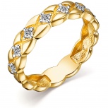 Кольцо с 7 бриллиантами из жёлтого золота (арт. 806745)