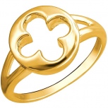Кольцо Цветок из жёлтого золота (арт. 821497)