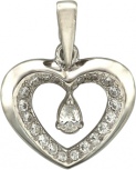 Подвеска Сердце с фианитами из серебра (арт. 821883)