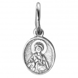 Подвеска-иконка "Святой Пантелеймон" из серебра (арт. 833994)