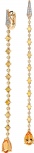 Серьги с цитринами, опалами и бриллиантами из жёлтого золота (арт. 838944)