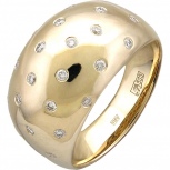 Кольцо с 24 бриллиантами из жёлтого золота (арт. 872772)