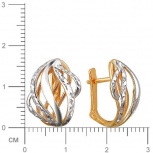 Кольцо с шпинелью и бриллиантами из комбинированного золота 750 пробы (арт. 843549)