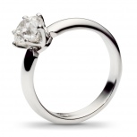 Классическое кольцо с бриллиантом 2 карата из белого золота (арт. 991457)