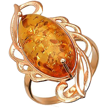Кольцо с янтарем из красного золота, винтаж (0 камней, золото 585 пробы)-купить в Москве за 17 900 рублей в интернет-магазине Nebo.ru, арт. 345314