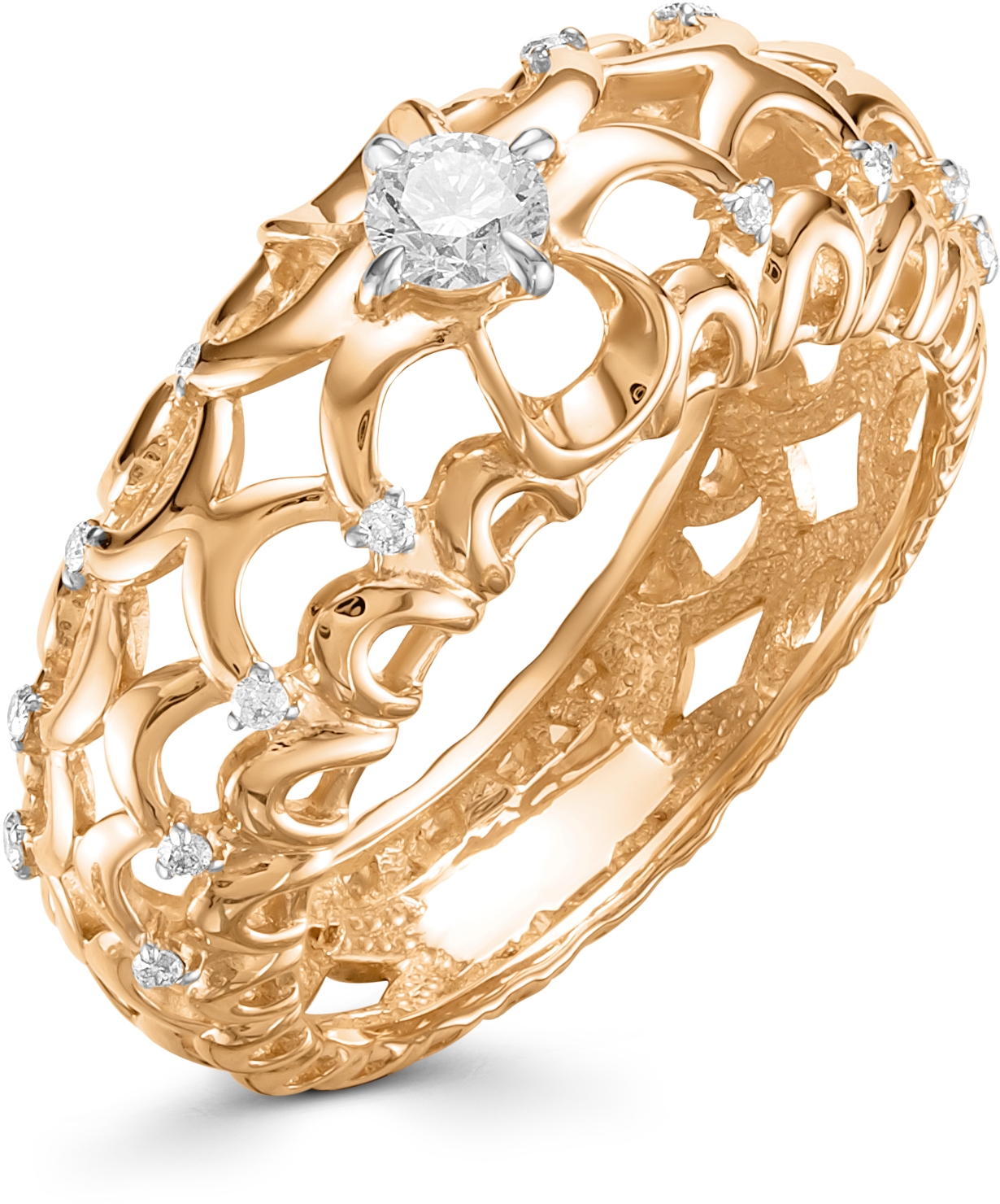 Ажурное кольцо из золота 585